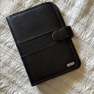 Franklin Covey DayOne Black Leather Organizer
